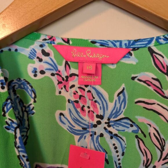 NWT Lilly Pulitzer Cristiana Midi Dress in Gecko Green Brewster Bloom Size 16 - Picture 9 of 15